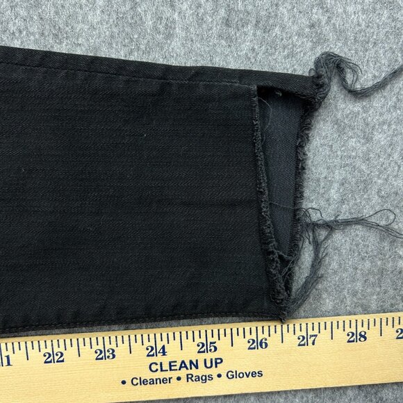 Mother Stunner Zip Ankle Step Fray Jeans Women's Size 27 Not Guilty Black Denim - Picture 12 of 14